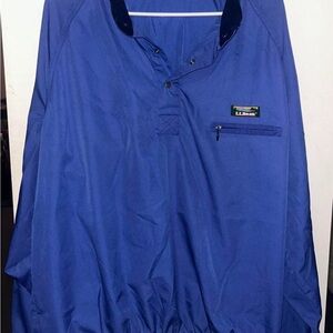 L.L. Bean Blue Pullover Windbreaker